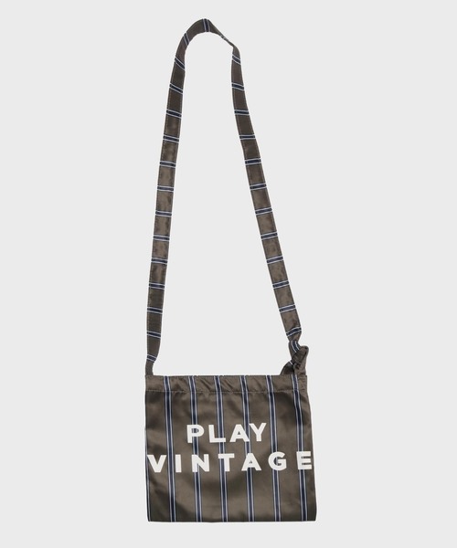 SUBLIME(サブライム)の「ストライプ サコッシュ(ショルダーバッグ・メンズ・ベージュ/ネイビー/カーキ/ブラック・FREE)」の3枚目の写真