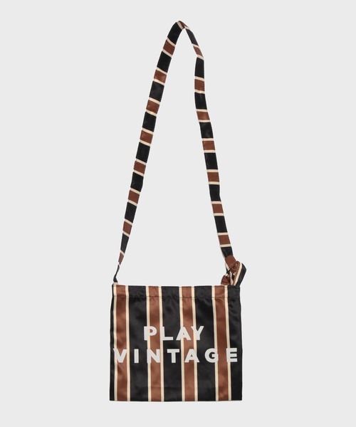 SUBLIME(サブライム)の「ストライプ サコッシュ(ショルダーバッグ・メンズ・ベージュ/ネイビー/カーキ/ブラック・FREE)」の1枚目の写真