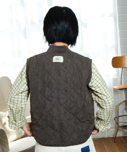 common gull products.(コモンガルプロダクツ)の「ぬるい風と一緒にキルティングベスト(その他アウター・レディース・ブラウン系/グレー系/イエロー系・LARGE/MEDIUM/SMALL)」の8枚目の写真