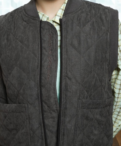 common gull products.(コモンガルプロダクツ)の「ぬるい風と一緒にキルティングベスト(その他アウター・レディース・ブラウン系/グレー系/イエロー系・LARGE/MEDIUM/SMALL)」の7枚目の写真