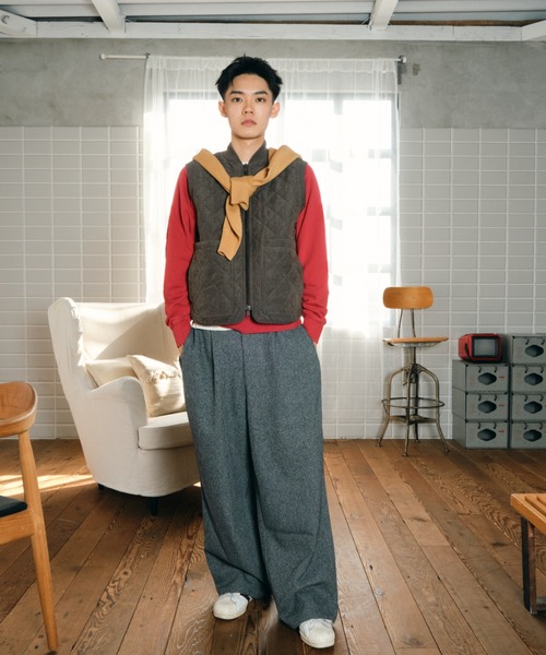 common gull products.(コモンガルプロダクツ)の「ぬるい風と一緒にキルティングベスト(その他アウター・レディース・ブラウン系/グレー系/イエロー系・LARGE/MEDIUM/SMALL)」の13枚目の写真