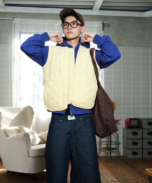 common gull products.(コモンガルプロダクツ)の「ぬるい風と一緒にキルティングベスト(その他アウター・レディース・ブラウン系/グレー系/イエロー系・LARGE/MEDIUM/SMALL)」の15枚目の写真