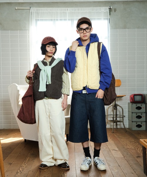 common gull products.(コモンガルプロダクツ)の「ぬるい風と一緒にキルティングベスト(その他アウター・レディース・ブラウン系/グレー系/イエロー系・LARGE/MEDIUM/SMALL)」の19枚目の写真