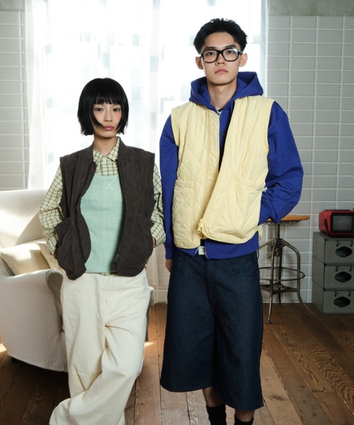 common gull products.(コモンガルプロダクツ)の「ぬるい風と一緒にキルティングベスト(その他アウター・レディース・ブラウン系/グレー系/イエロー系・LARGE/MEDIUM/SMALL)」の22枚目の写真