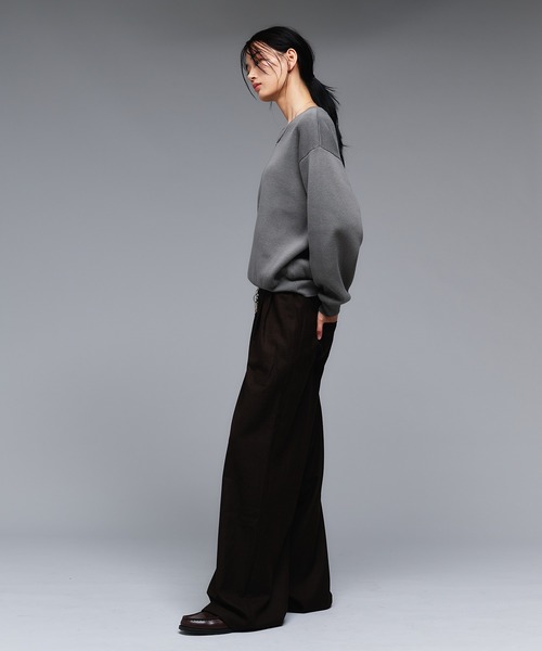 Adoon plain(アドーンプレーン)の「SHALLOW V-NECK MILANO RIB KNIT / 浅Vネックベーシックミラノリブニット(ニット/セーター・メンズ・ブラック/ライトグレー/ブラウン/ネイビー・MEDIUM/LARGE)」の10枚目の写真