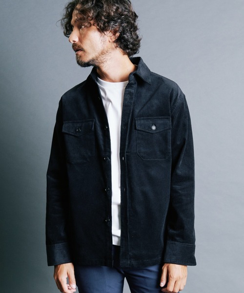Magine(マージン)の「CTN CORDUROY WORK SHIRTS:コットン コーデュロイ ワークシャツ(シャツ/ブラウス・メンズ・ブラック/オリーブ/ネイビー/ブラウン・44/46/48)」の5枚目の写真