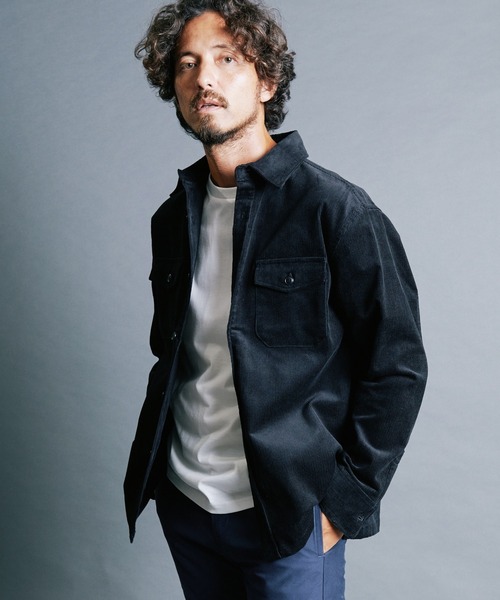 Magine(マージン)の「CTN CORDUROY WORK SHIRTS:コットン コーデュロイ ワークシャツ(シャツ/ブラウス・メンズ・ブラック/オリーブ/ネイビー/ブラウン・44/46/48)」の7枚目の写真