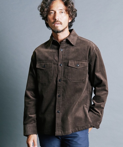 Magine(マージン)の「CTN CORDUROY WORK SHIRTS:コットン コーデュロイ ワークシャツ(シャツ/ブラウス・メンズ・ブラック/オリーブ/ネイビー/ブラウン・44/46/48)」の11枚目の写真