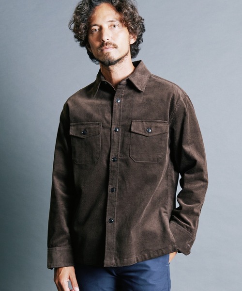 Magine(マージン)の「CTN CORDUROY WORK SHIRTS:コットン コーデュロイ ワークシャツ(シャツ/ブラウス・メンズ・ブラック/オリーブ/ネイビー/ブラウン・44/46/48)」の13枚目の写真