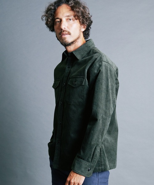 Magine(マージン)の「CTN CORDUROY WORK SHIRTS:コットン コーデュロイ ワークシャツ(シャツ/ブラウス・メンズ・ブラック/オリーブ/ネイビー/ブラウン・44/46/48)」の17枚目の写真