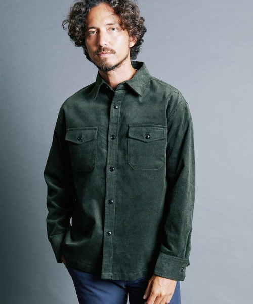Magine(マージン)の「CTN CORDUROY WORK SHIRTS:コットン コーデュロイ ワークシャツ(シャツ/ブラウス・メンズ・ブラック/オリーブ/ネイビー/ブラウン・44/46/48)」の19枚目の写真