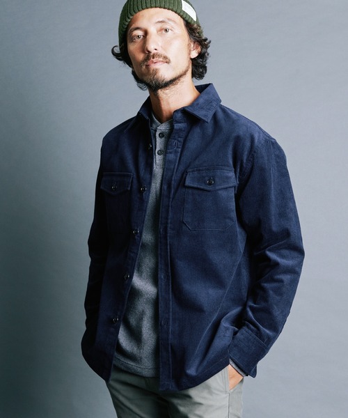 Magine(マージン)の「CTN CORDUROY WORK SHIRTS:コットン コーデュロイ ワークシャツ(シャツ/ブラウス・メンズ・ブラック/オリーブ/ネイビー/ブラウン・44/46/48)」の20枚目の写真