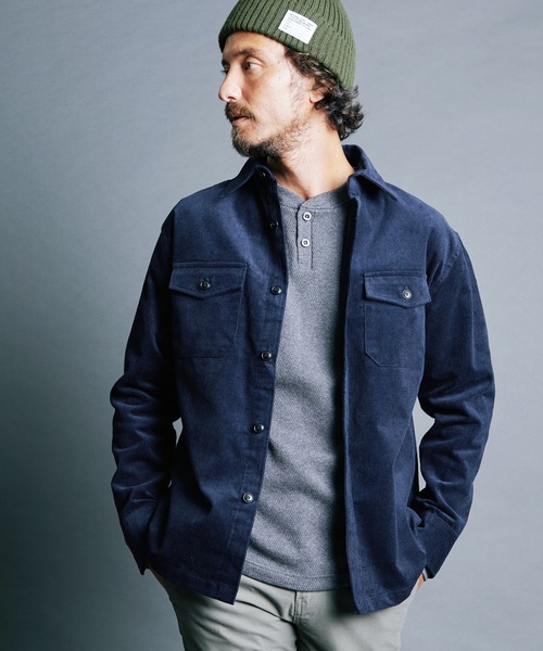 Magine(マージン)の「CTN CORDUROY WORK SHIRTS:コットン コーデュロイ ワークシャツ(シャツ/ブラウス・メンズ・ブラック/オリーブ/ネイビー/ブラウン・44/46/48)」の21枚目の写真