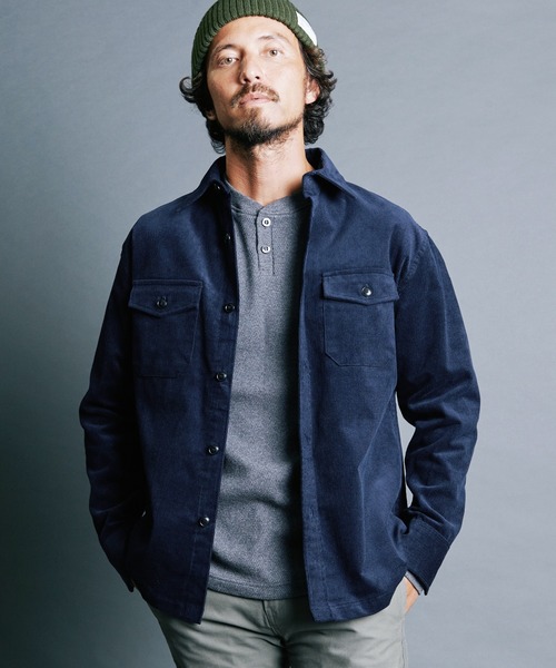 Magine(マージン)の「CTN CORDUROY WORK SHIRTS:コットン コーデュロイ ワークシャツ(シャツ/ブラウス・メンズ・ブラック/オリーブ/ネイビー/ブラウン・44/46/48)」の22枚目の写真