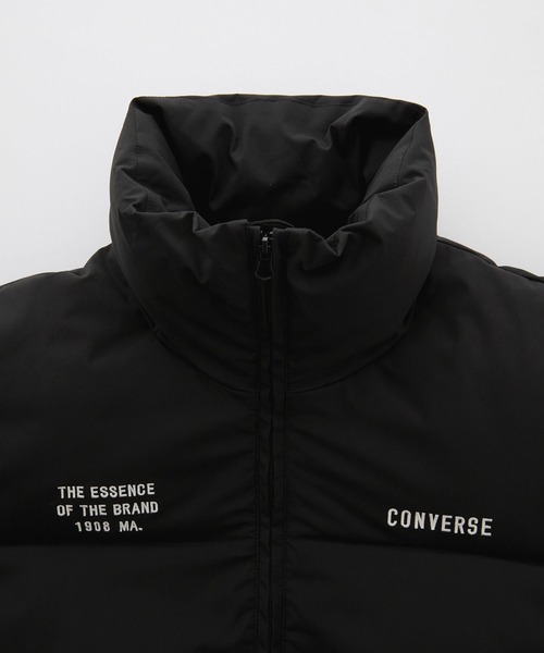 CONVERSE（コンバース）の「CONVERSE/コンバース 別注 <撥水/防風> ダブルロゴ刺繍 ボリュームスタンド中綿ジャケット（ダウンジャケット/コート・メンズ・アイボリー/ブラック・L/M）」の15枚目の写真