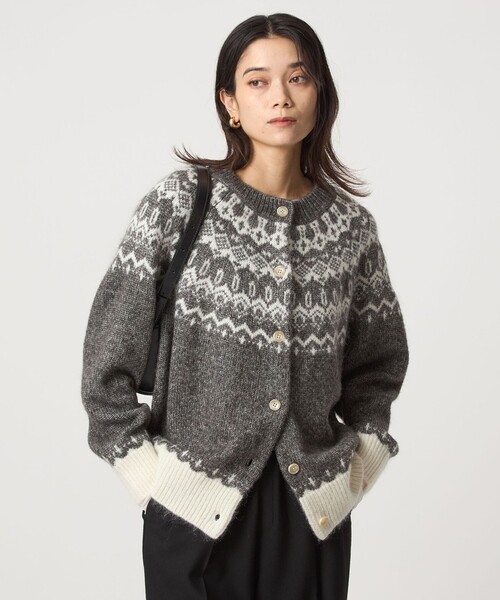 希少◆新品◆ラックスBOBOUTICジャガードカーディガンダニエラグレジスチマラ セール】ノルディック ジャガード カーディガン（カーディガン/ボレロ