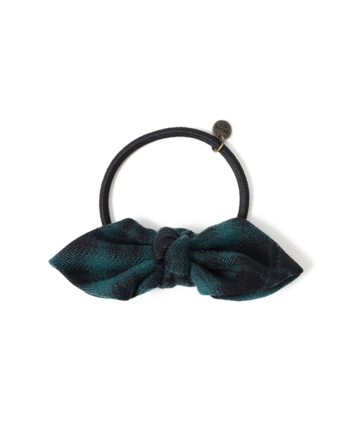 BEAMS BOY（ビームスボーイ）の「チェック リボン ヘアゴム（ヘアゴム・レディース・ブラウン/ブラック/ダークグリーン・ONE SIZE）」の3枚目の写真