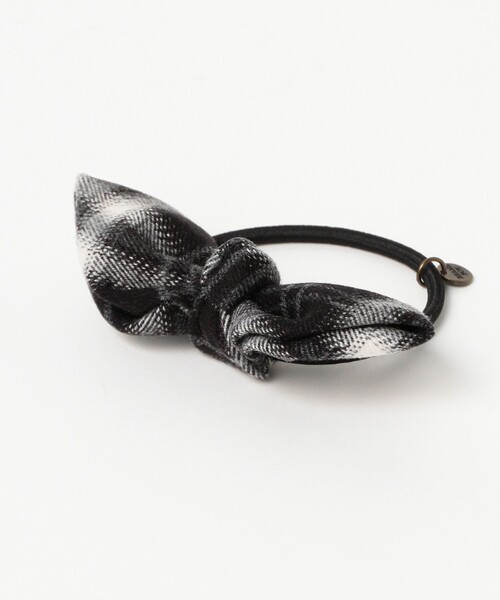 BEAMS BOY（ビームスボーイ）の「チェック リボン ヘアゴム（ヘアゴム・レディース・ブラウン/ブラック/ダークグリーン・ONE SIZE）」の5枚目の写真