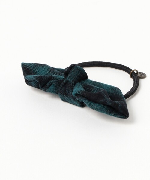 BEAMS BOY（ビームスボーイ）の「チェック リボン ヘアゴム（ヘアゴム・レディース・ブラウン/ブラック/ダークグリーン・ONE SIZE）」の9枚目の写真