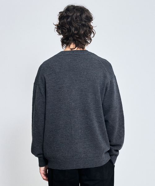 ABAHOUSE（アバハウス）の「ウールミックス ブークレーニット カーディガン（カーディガン/ボレロ・メンズ・ピンクベージュ/ブラック/グレー・46/48）」の6枚目の写真