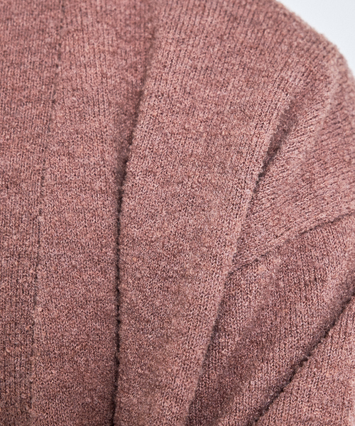 ABAHOUSE（アバハウス）の「ウールミックス ブークレーニット カーディガン（カーディガン/ボレロ・メンズ・ピンクベージュ/ブラック/グレー・46/48）」の12枚目の写真