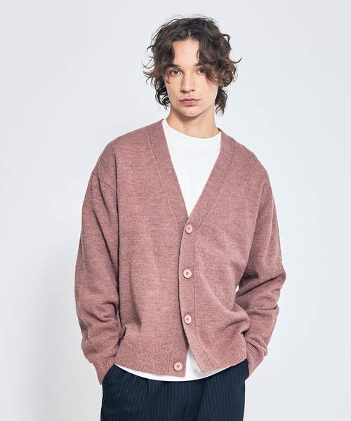 ABAHOUSE（アバハウス）の「ウールミックス ブークレーニット カーディガン（カーディガン/ボレロ・メンズ・ピンクベージュ/ブラック/グレー・46/48）」の13枚目の写真