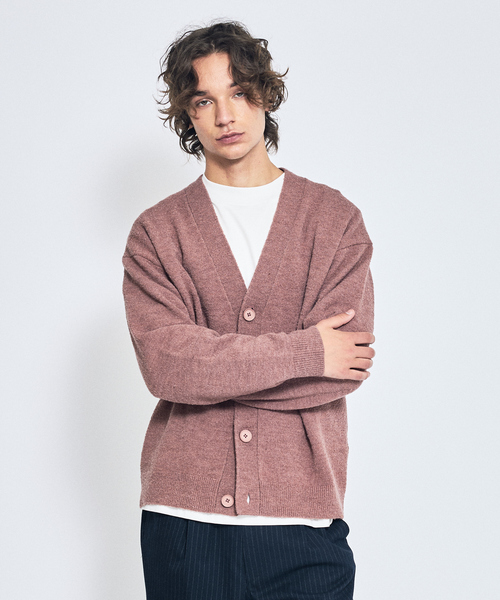 ABAHOUSE（アバハウス）の「ウールミックス ブークレーニット カーディガン（カーディガン/ボレロ・メンズ・ピンクベージュ/ブラック/グレー・46/48）」の14枚目の写真