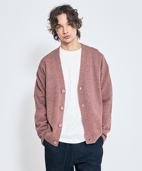 ABAHOUSE（アバハウス）の「ウールミックス ブークレーニット カーディガン（カーディガン/ボレロ・メンズ・ピンクベージュ/ブラック/グレー・46/48）」の15枚目の写真