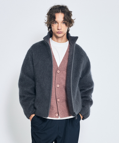 ABAHOUSE（アバハウス）の「ウールミックス ブークレーニット カーディガン（カーディガン/ボレロ・メンズ・ピンクベージュ/ブラック/グレー・46/48）」の17枚目の写真