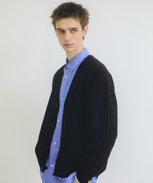 ABAHOUSE（アバハウス）の「ウールミックス ブークレーニット カーディガン（カーディガン/ボレロ・メンズ・ピンクベージュ/ブラック/グレー・46/48）」の20枚目の写真