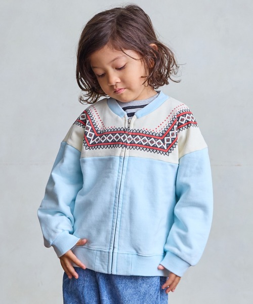 MARKEY'S(마키즈)의 「눈무늬 풀 Zip 스웨트(스웨트)」｜블루