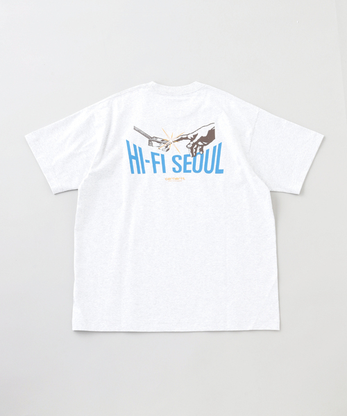 Carhartt WIP(カーハートダブリューアイピー)の「Carhartt WIP x Kompakt Record Bar T-Shirt(Tシャツ/カットソー・メンズ・ブルー/グレー・MEDIUM/LARGE)」の3枚目の写真