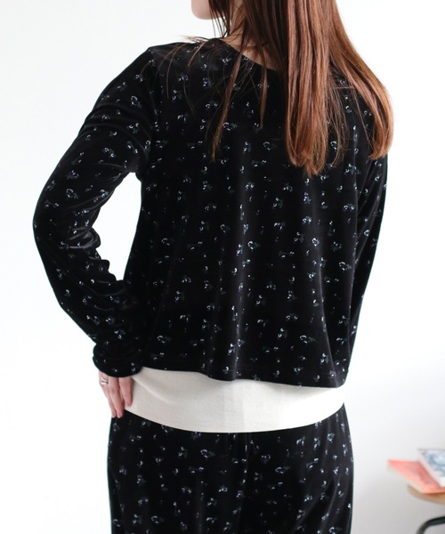 cepo(セポ)の「〈セットアップ対応〉フラワー刺繍ベロアカーディガン(カーディガン/ボレロ・レディース・ブルー系/ピンク系・M)」の21枚目の写真
