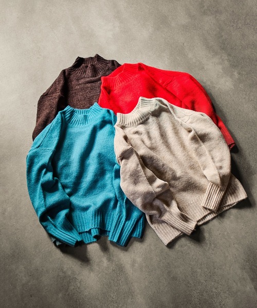 ROSE BUD(ローズバッド)の「【WEB・一部店舗限定】 BASIC HIGH NECK KNIT(ニット/セーター・レディース・ブラウン/レッド/ブルー/オフホワイト・ONE SIZE)」の15枚目の写真