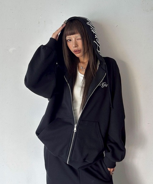 オーバーサイズ フーディー ジップパーカー（パーカー）｜d.i.a.