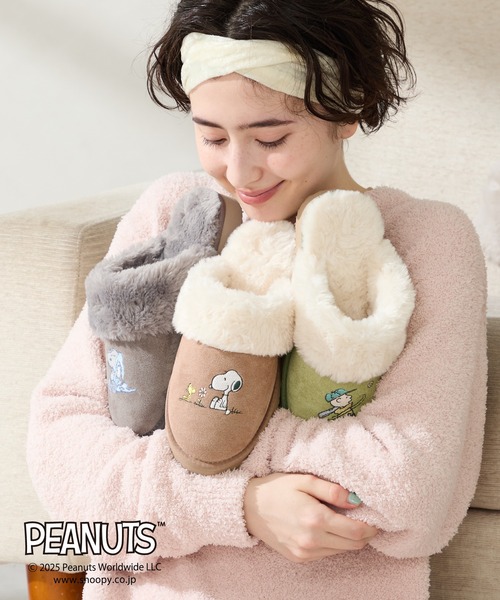 ORiental TRaffic（オリエンタルトラフィック）の「PEANUTS デザイン ファー ルームシューズ /G-0501(S)（その他シューズ・レディース・グレー/ベージュ/グリーン・M/L）」の8枚目の写真