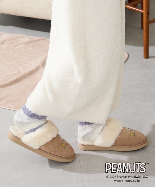 ORiental TRaffic（オリエンタルトラフィック）の「PEANUTS デザイン ファー ルームシューズ /G-0501(S)（その他シューズ・レディース・グレー/ベージュ/グリーン・M/L）」の16枚目の写真