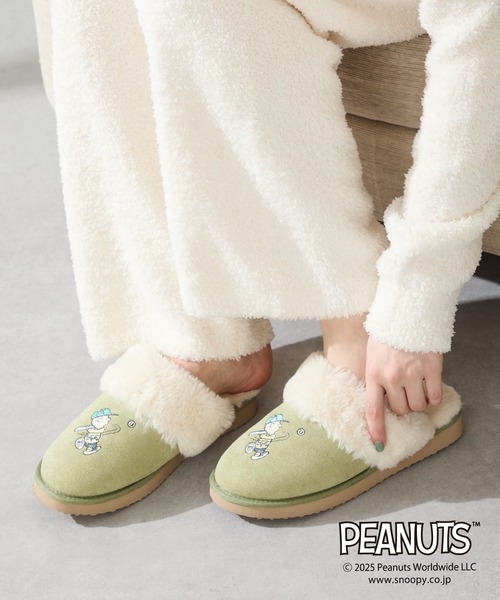 ORiental TRaffic（オリエンタルトラフィック）の「PEANUTS デザイン ファー ルームシューズ /G-0501(S)（その他シューズ・レディース・グレー/ベージュ/グリーン・M/L）」の22枚目の写真