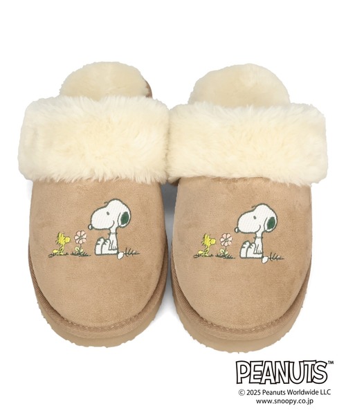 ORiental TRaffic（オリエンタルトラフィック）の「PEANUTS デザイン ファー ルームシューズ /G-0501(S)（その他シューズ・レディース・グレー/ベージュ/グリーン・M/L）」の9枚目の写真