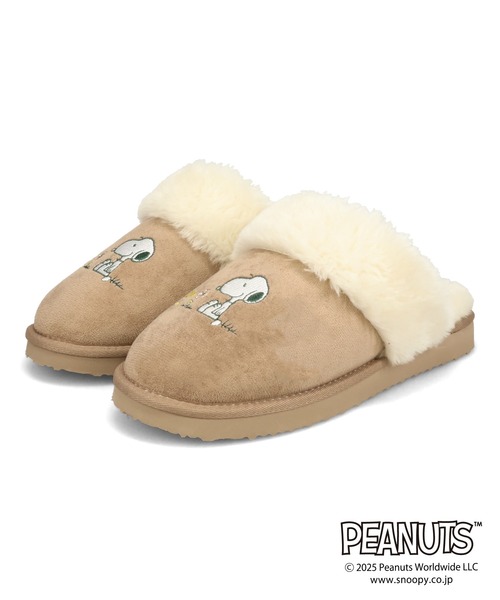 ORiental TRaffic（オリエンタルトラフィック）の「PEANUTS デザイン ファー ルームシューズ /G-0501(S)（その他シューズ・レディース・グレー/ベージュ/グリーン・M/L）」の10枚目の写真