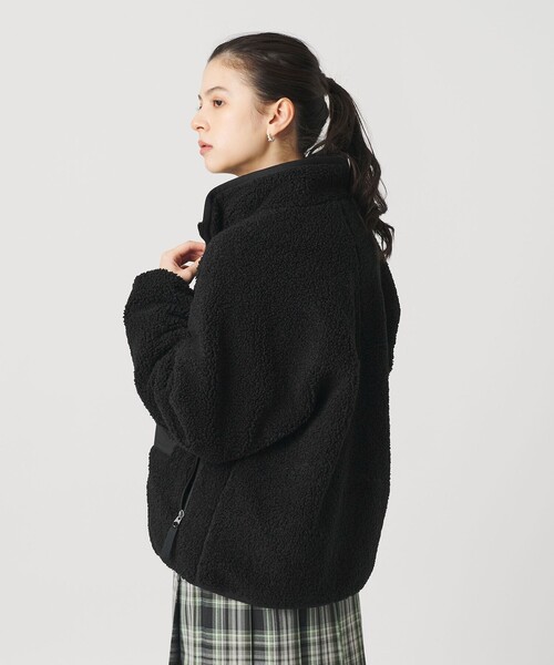 DANTON（ダントン）の「＜DANTON＞スタンド ボアジャケット（その他アウター・レディース・オフホワイト/ブラック・M）」の5枚目の写真