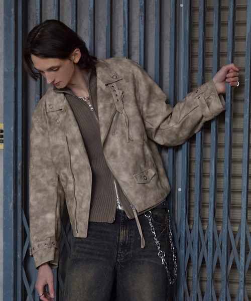 【Spielio】ヴィンテージライク合皮ブルゾン Spielio（シュピーリオ）の「【Spielio】vintage like blouson