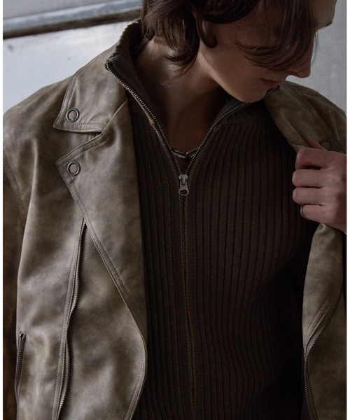 Spielio】 Vintage-like riders jacket / ヴィンテージライク合皮