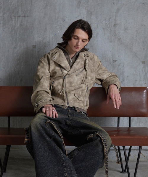 Spielio（シュピーリオ）の「【Spielio】 Vintage-like riders jacket