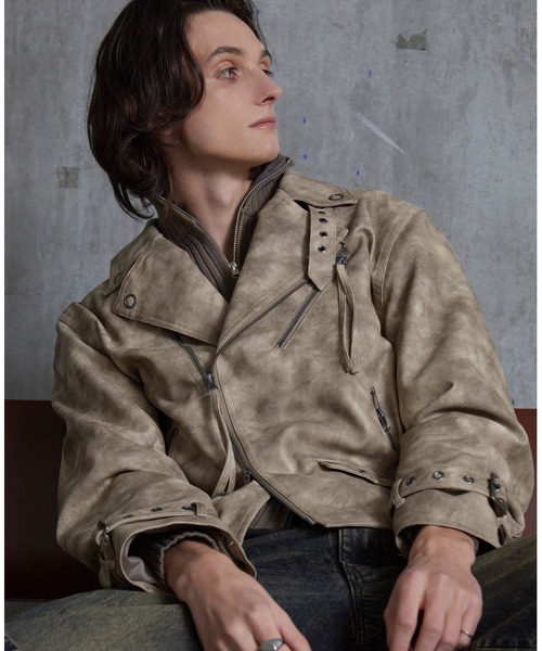 Spielio（シュピーリオ）の「【Spielio】 Vintage-like riders jacket