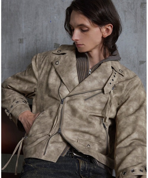 Spielio（シュピーリオ）の「【Spielio】 Vintage-like riders jacket