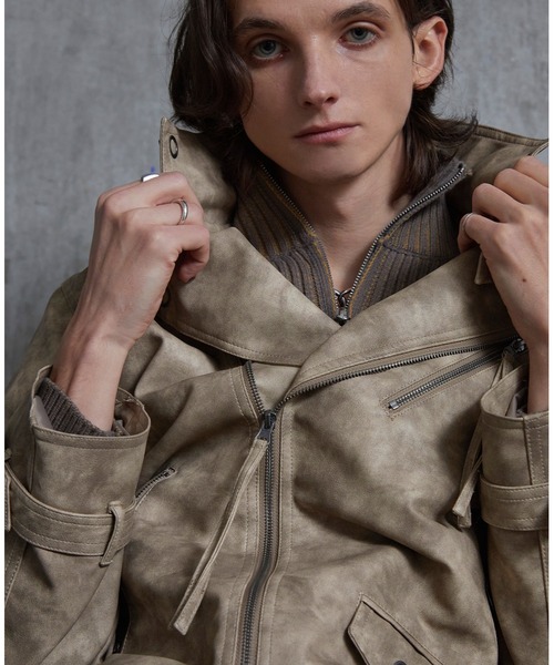 Spielio（シュピーリオ）の「【Spielio】 Vintage-like riders jacket