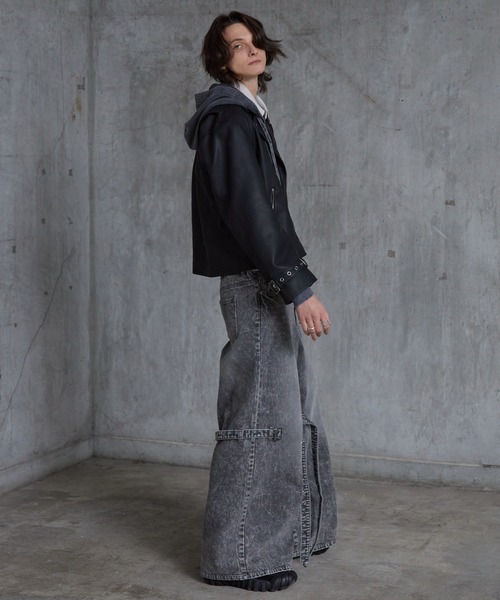 Spielio】 Vintage-like riders jacket / ヴィンテージライク合皮