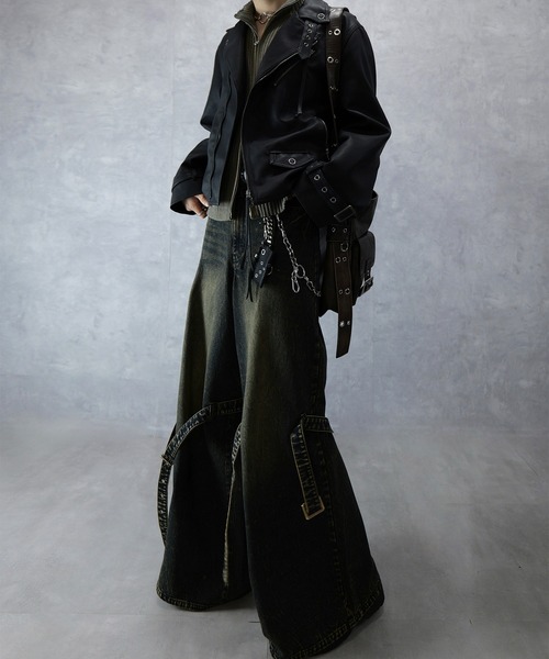 Spielio】 Vintage-like riders jacket / ヴィンテージライク合皮