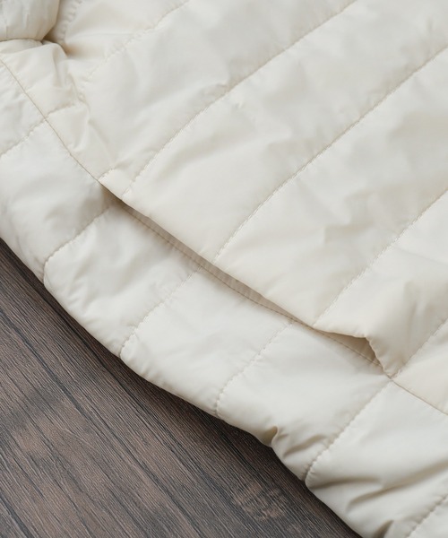 libelle more（リベル モア）の「ボーダーファーキルトリバーシブルフード付きショートコート（ダウンジャケット/コート・レディース・モカ/グレー/ブラック/ベージュ・M/L）」の21枚目の写真